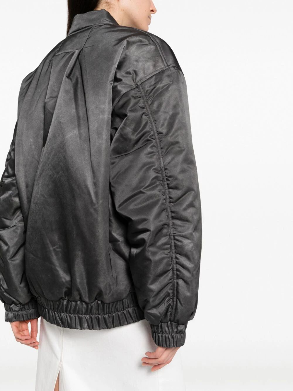 AGOLDE-nisa bomber jacket-A5032 SLATE (LIGHT SHINY GREY)