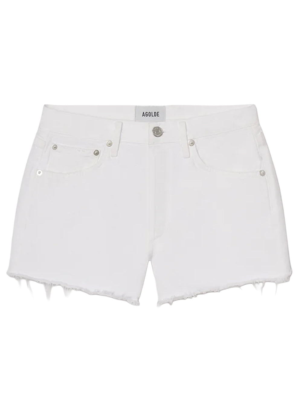 AGOLDE-parker short in marshmallow-