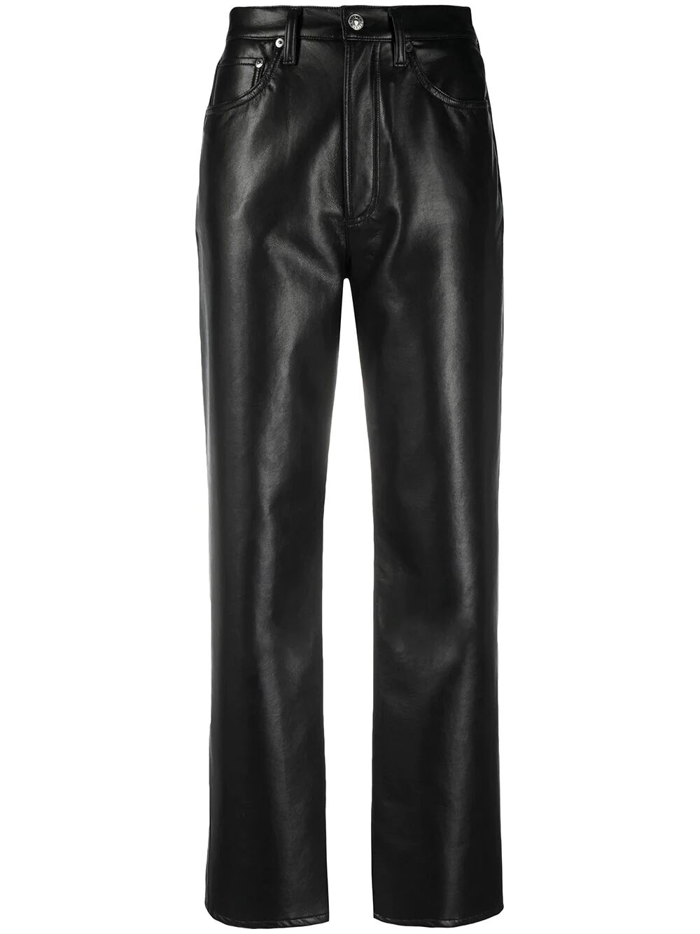 AGOLDE-recycled leather 90`s pinch waist-A164 1285 DETOX (BLACK)