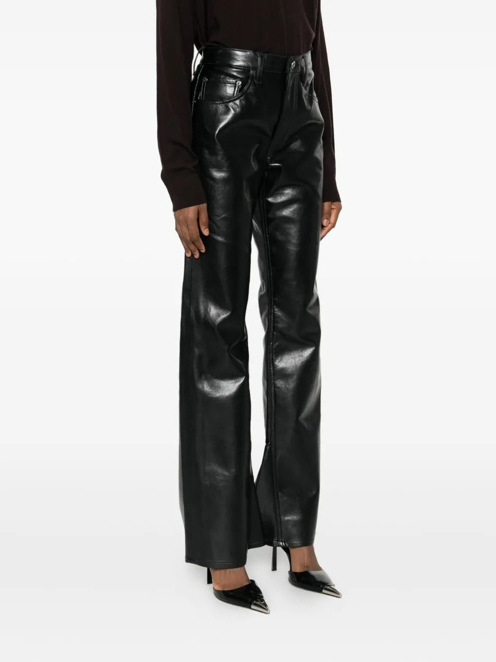 AGOLDE-recycled leather kick boot-