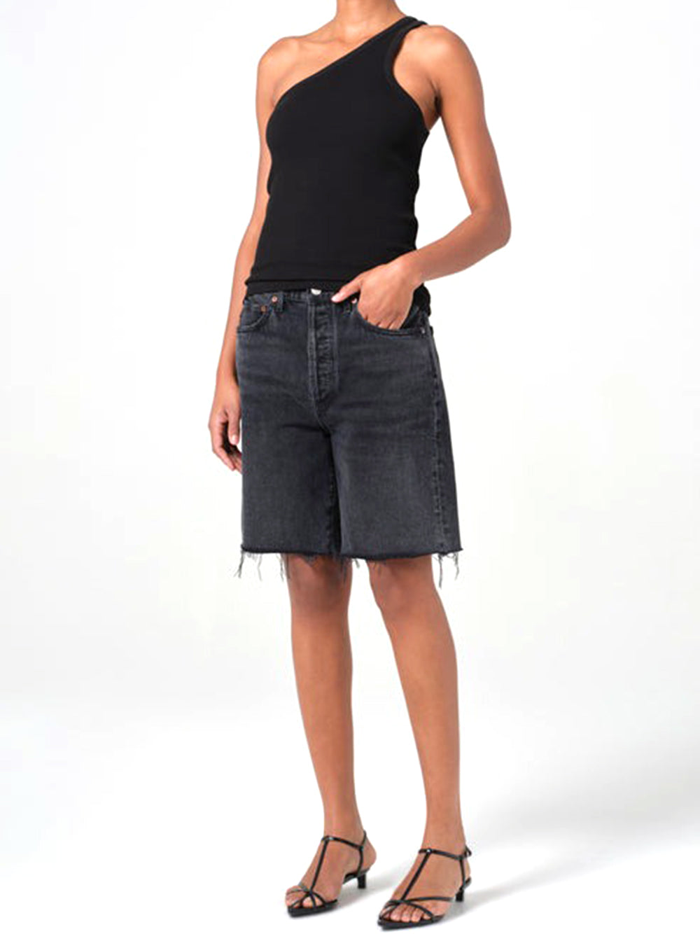 AGOLDE-verica one shoulder tank top-