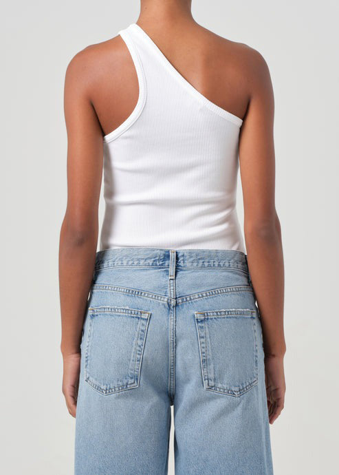 AGOLDE-verica one shoulder tank top-