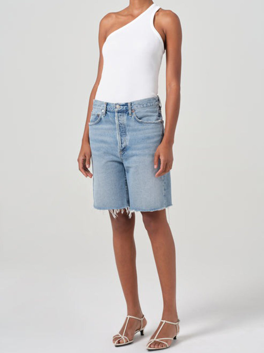 AGOLDE-verica one shoulder tank top-