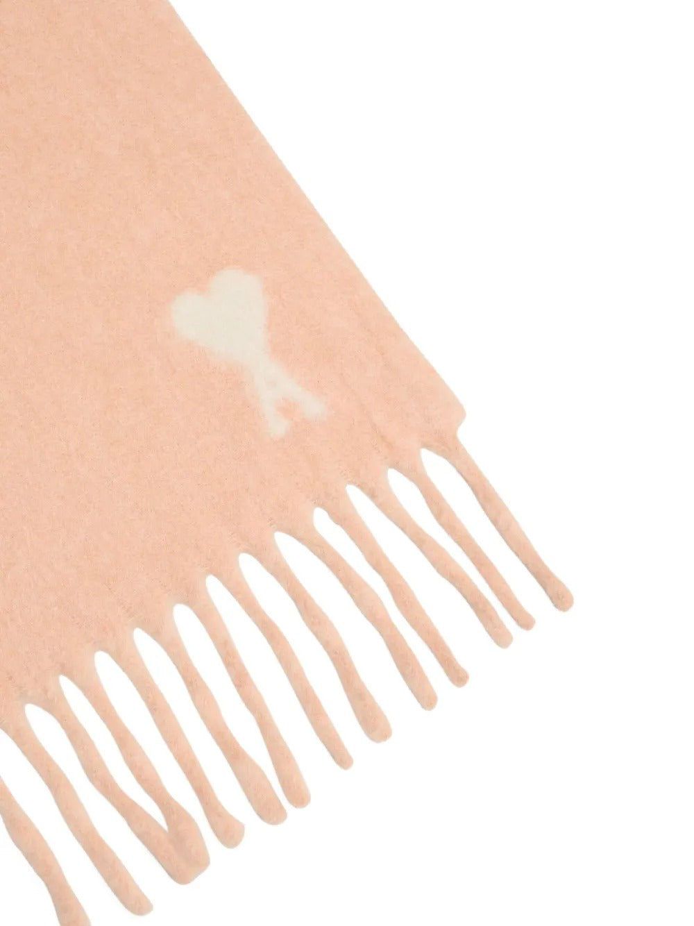 AMI PARIS-Ami de Coeur alpaca scarf in pink and off-white-USF673