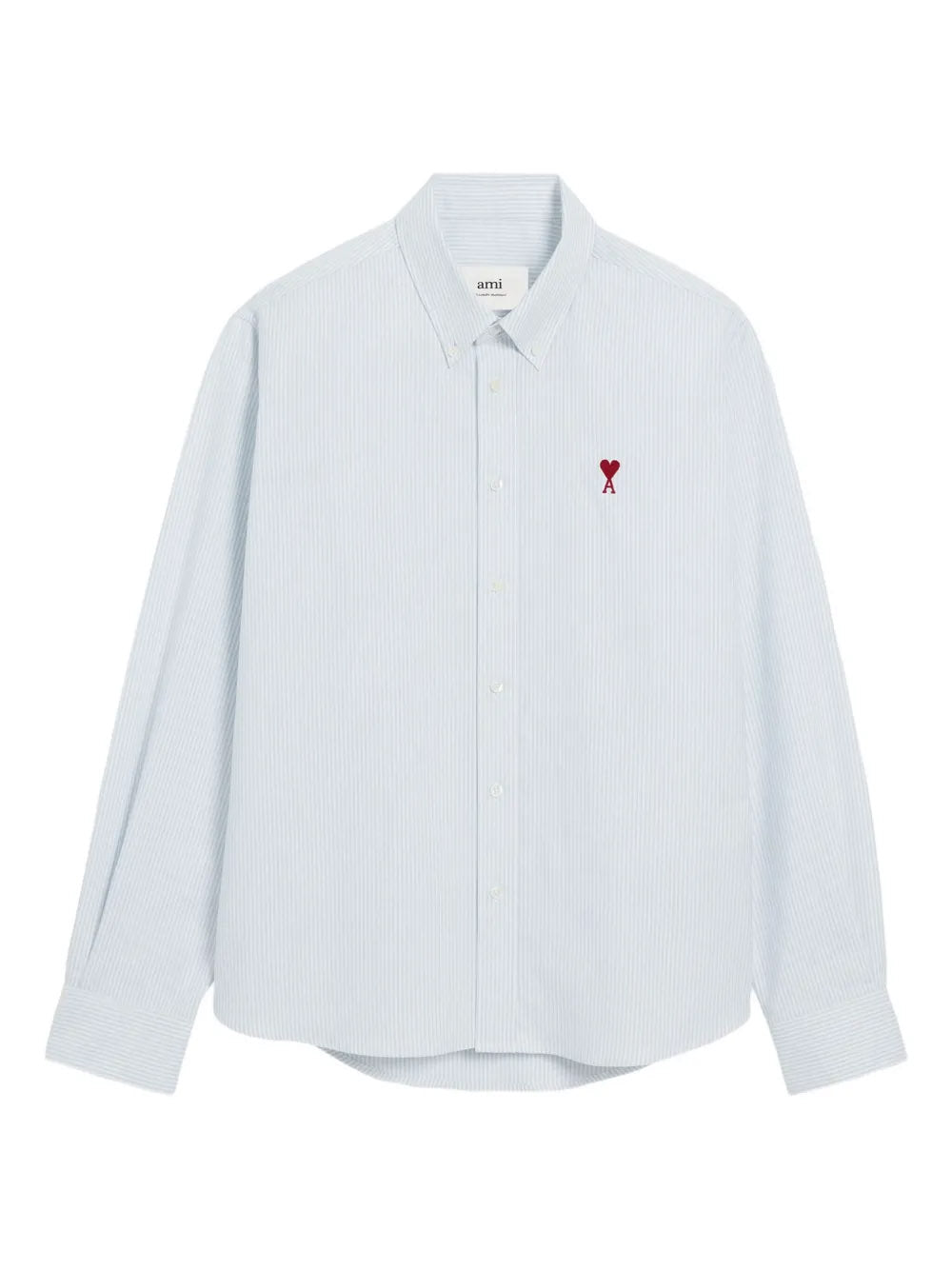 AMI PARIS-Camicia button-down in cotone Oxford a righe-