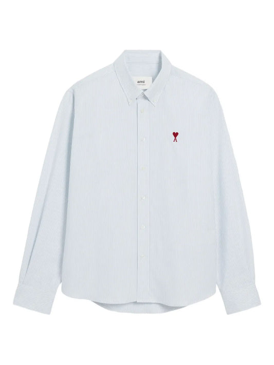 AMI PARIS-Camicia button-down in cotone Oxford a righe-
