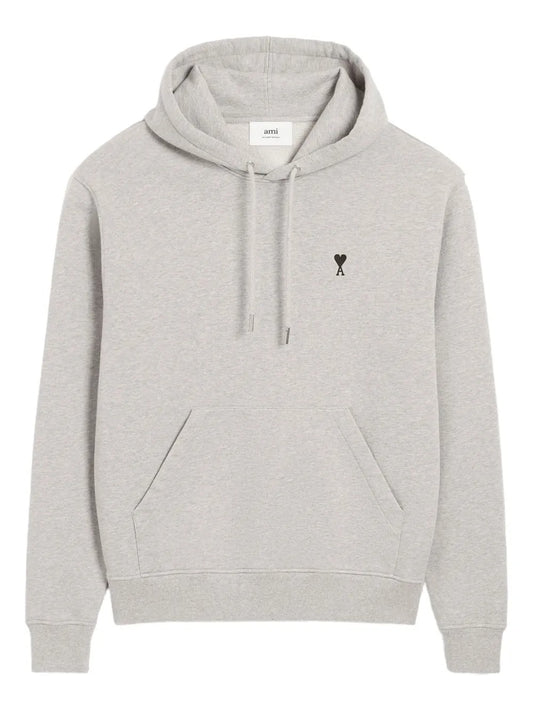 AMI PARIS-Felpa con cappuccio in cotone loopback-