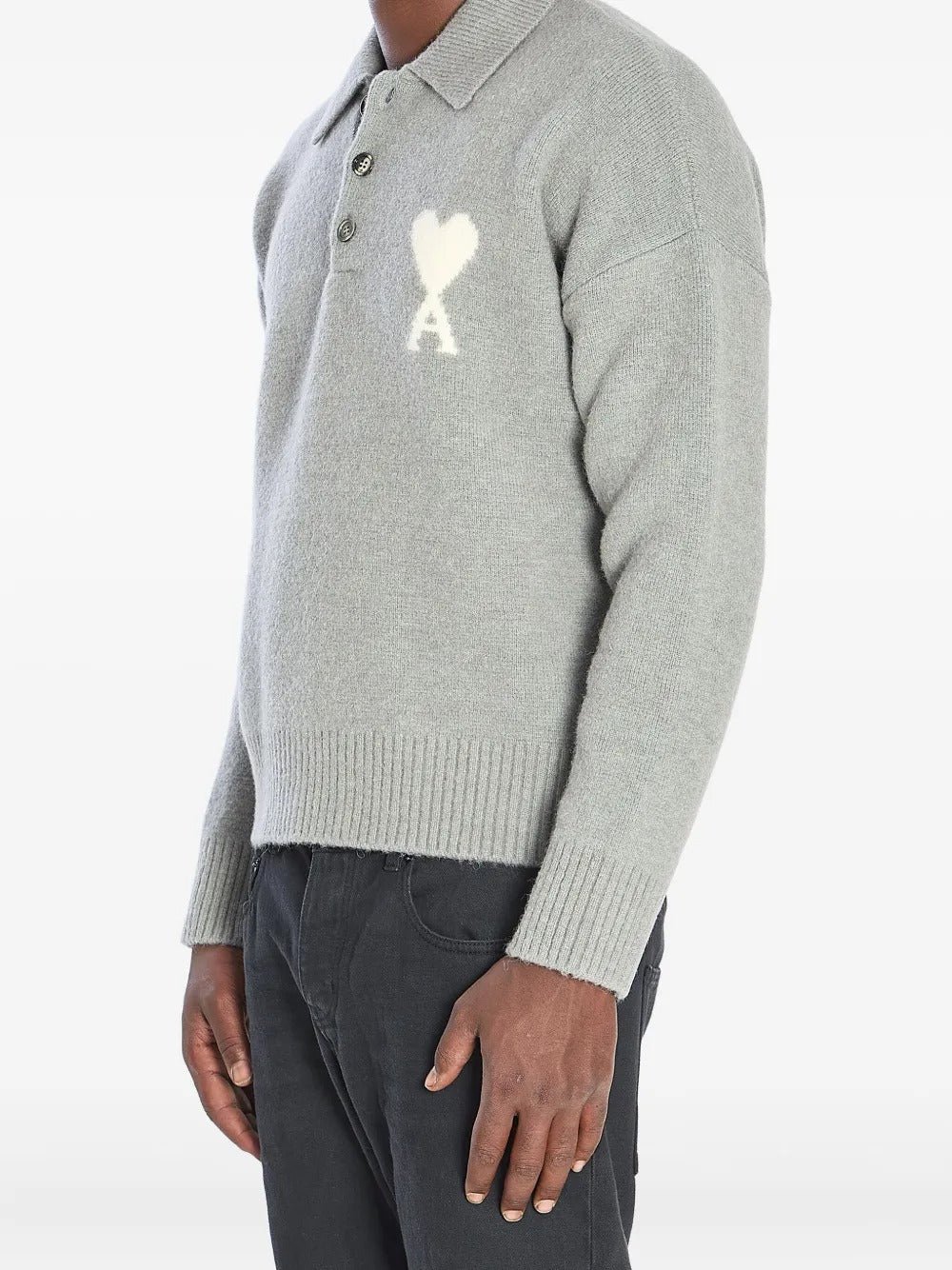 AMI PARIS-Ami de Coeur intarsia polo-shirt-