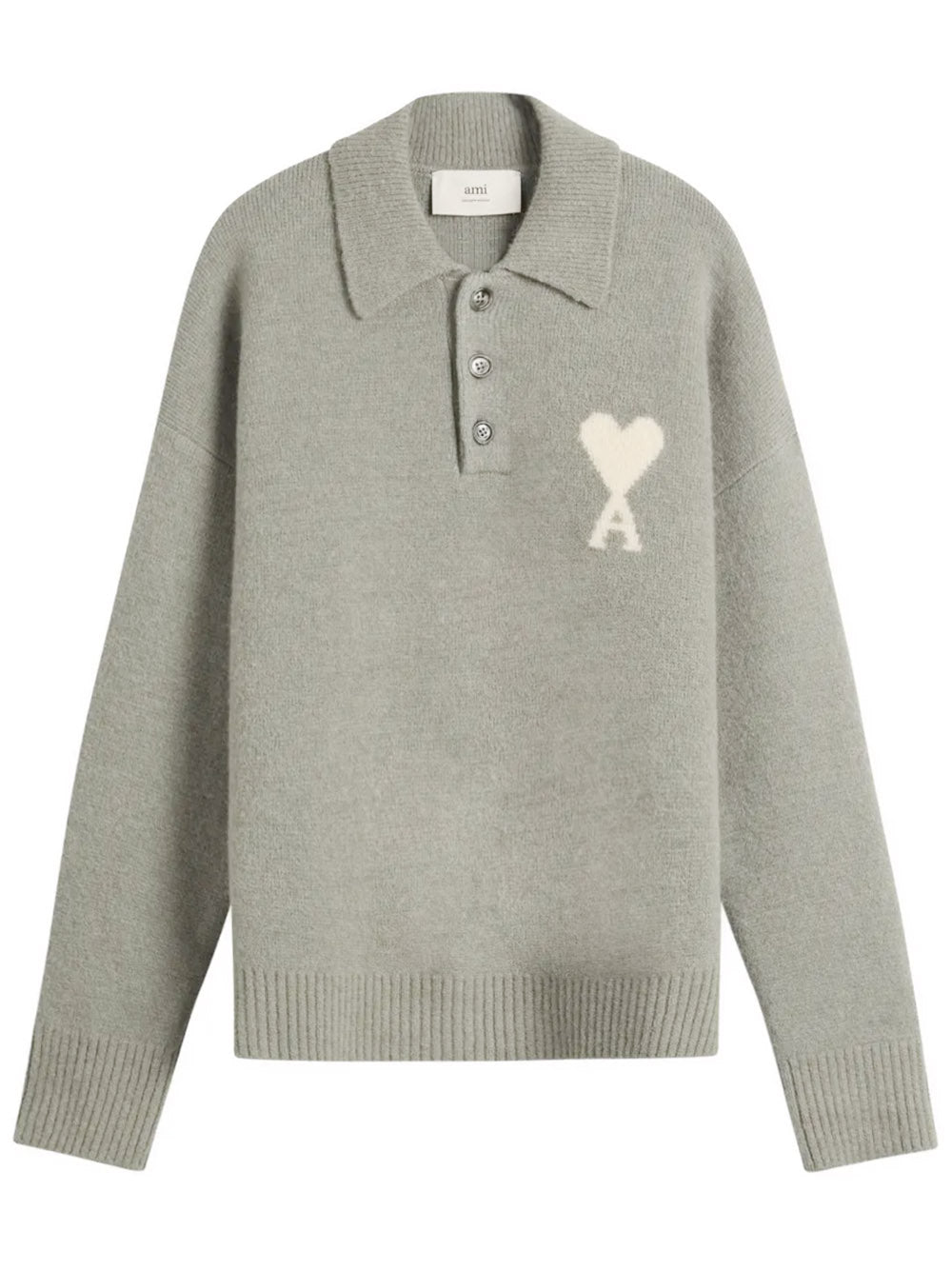 AMI PARIS-Ami de Coeur intarsia polo-shirt-