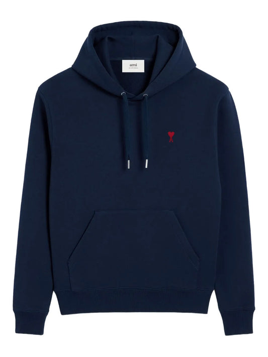 AMI PARIS-Hoodie in pile di cotone biologico-