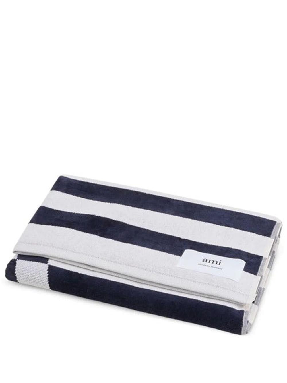AMI PARIS-AMI DE COEUR STRIPED BEACH TOWEL-