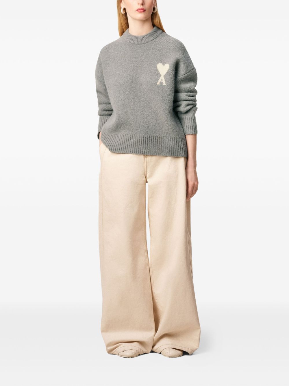 AMI PARIS-Maglione girocollo in alpaca-