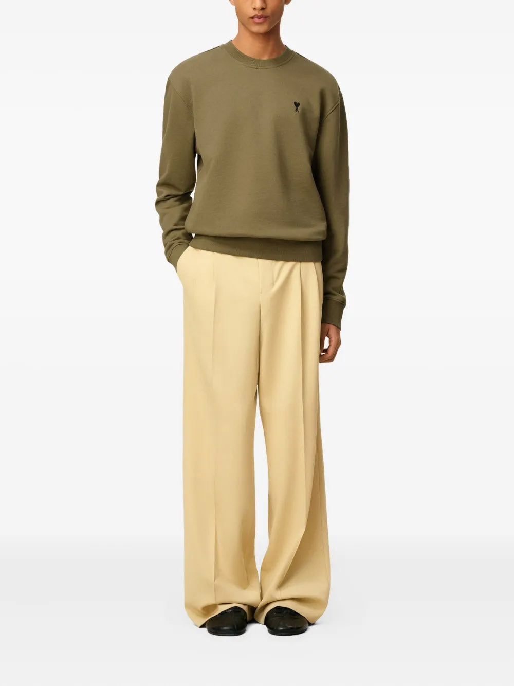 AMI PARIS-Felpa in cotone loopback-