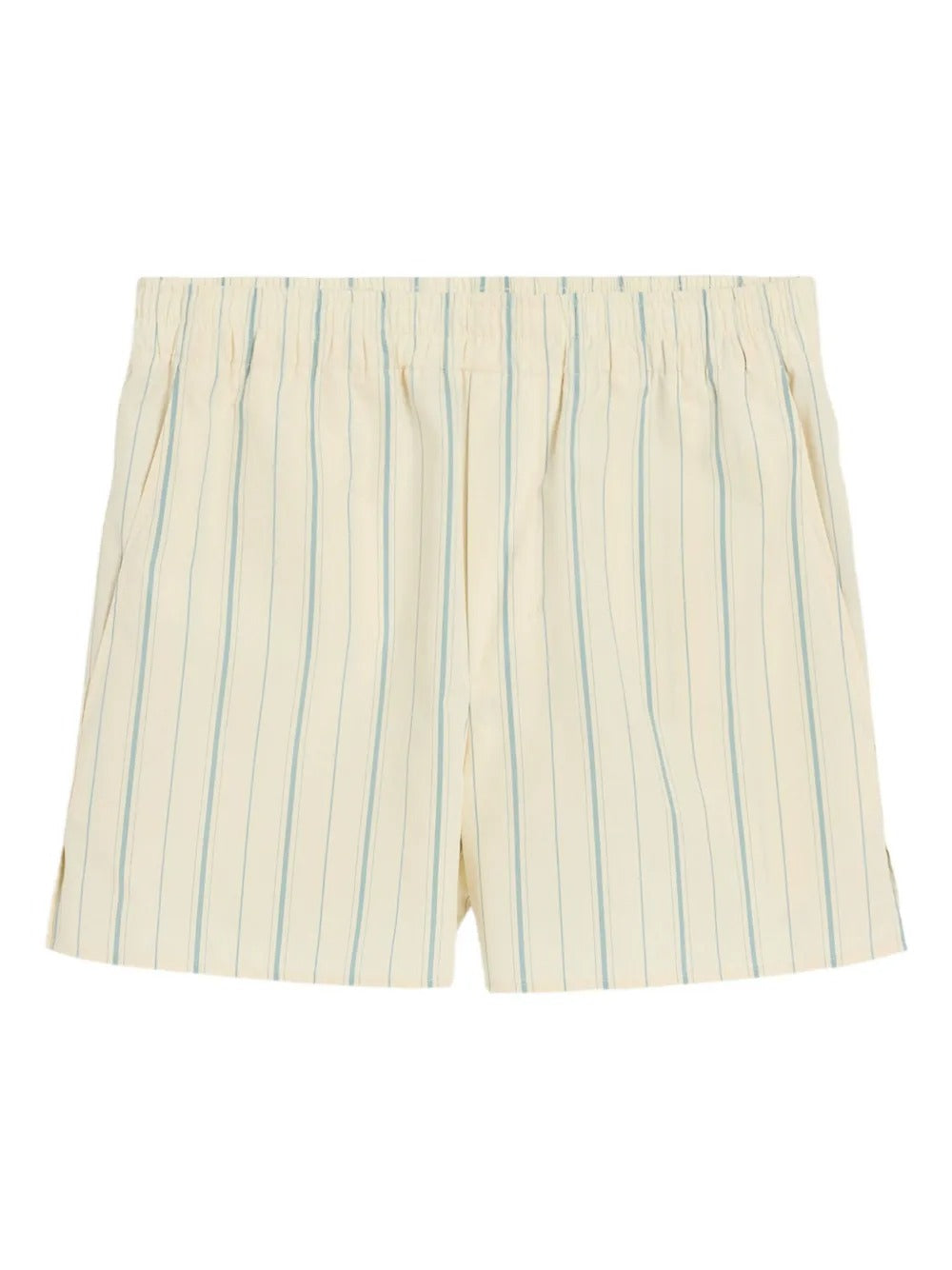 AMI PARIS-Shorts in popeline di cotone a righe fantasia-