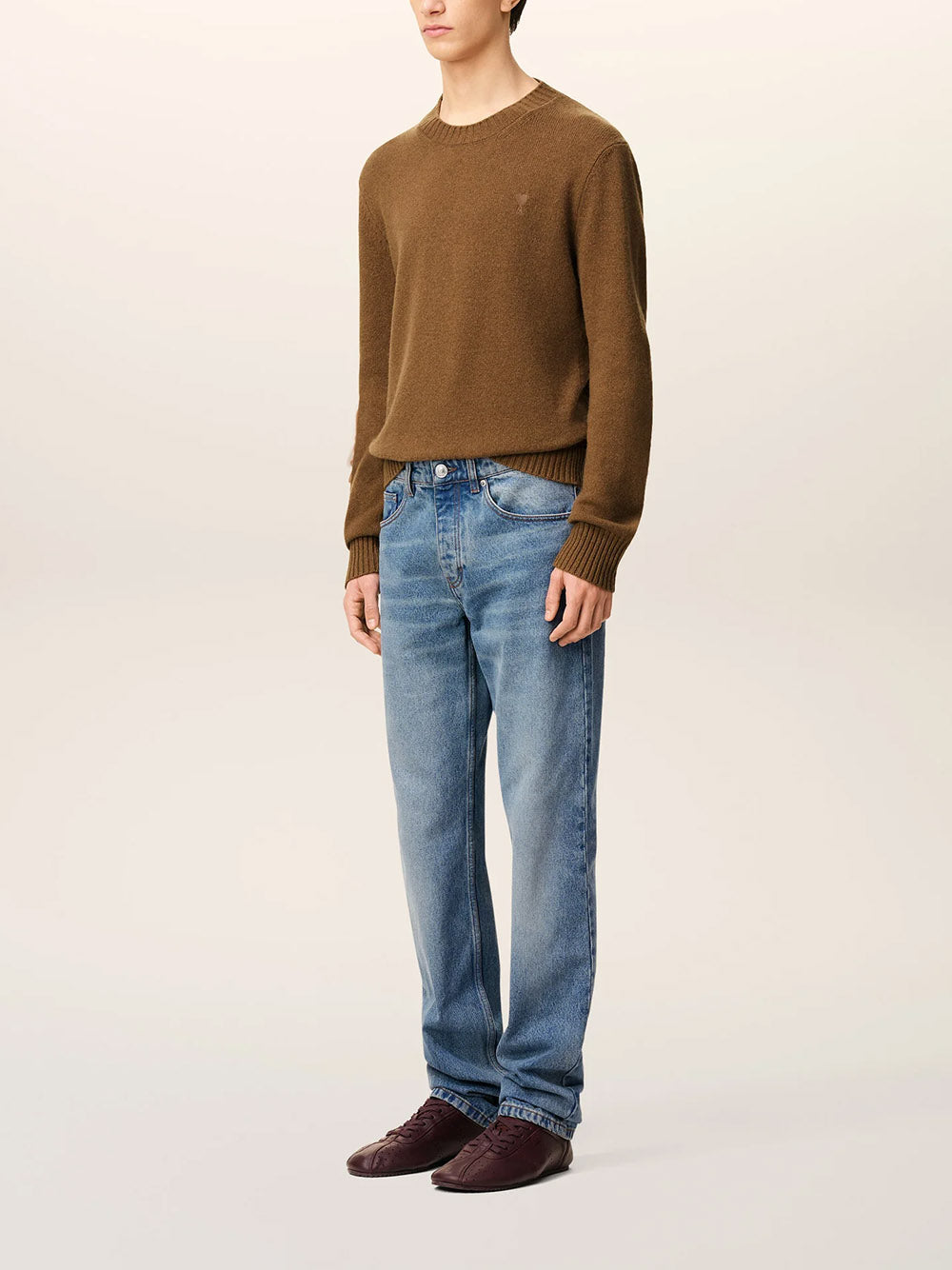 AMI PARIS-Jeans taglio classico in cotone blu-