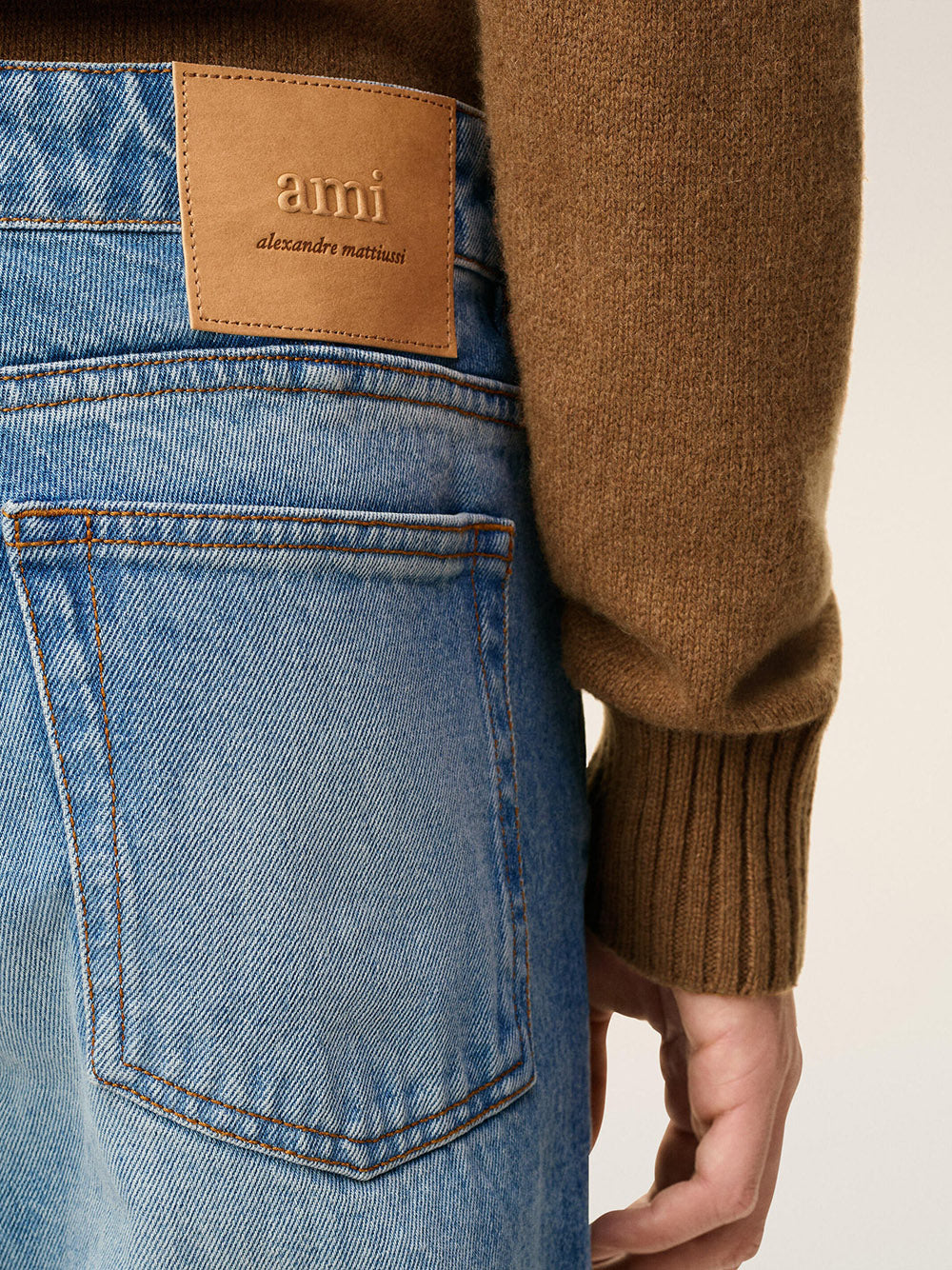 AMI PARIS-Jeans taglio classico in cotone blu-