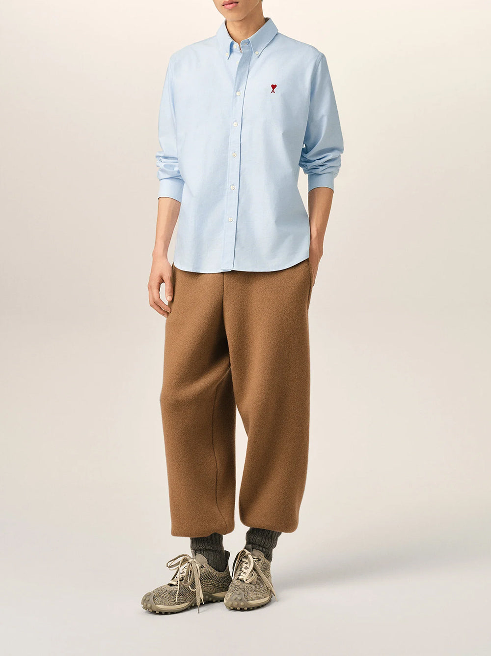 AMI PARIS-CLASSIC SHIRT BUTTON DOWN COLLAR-
