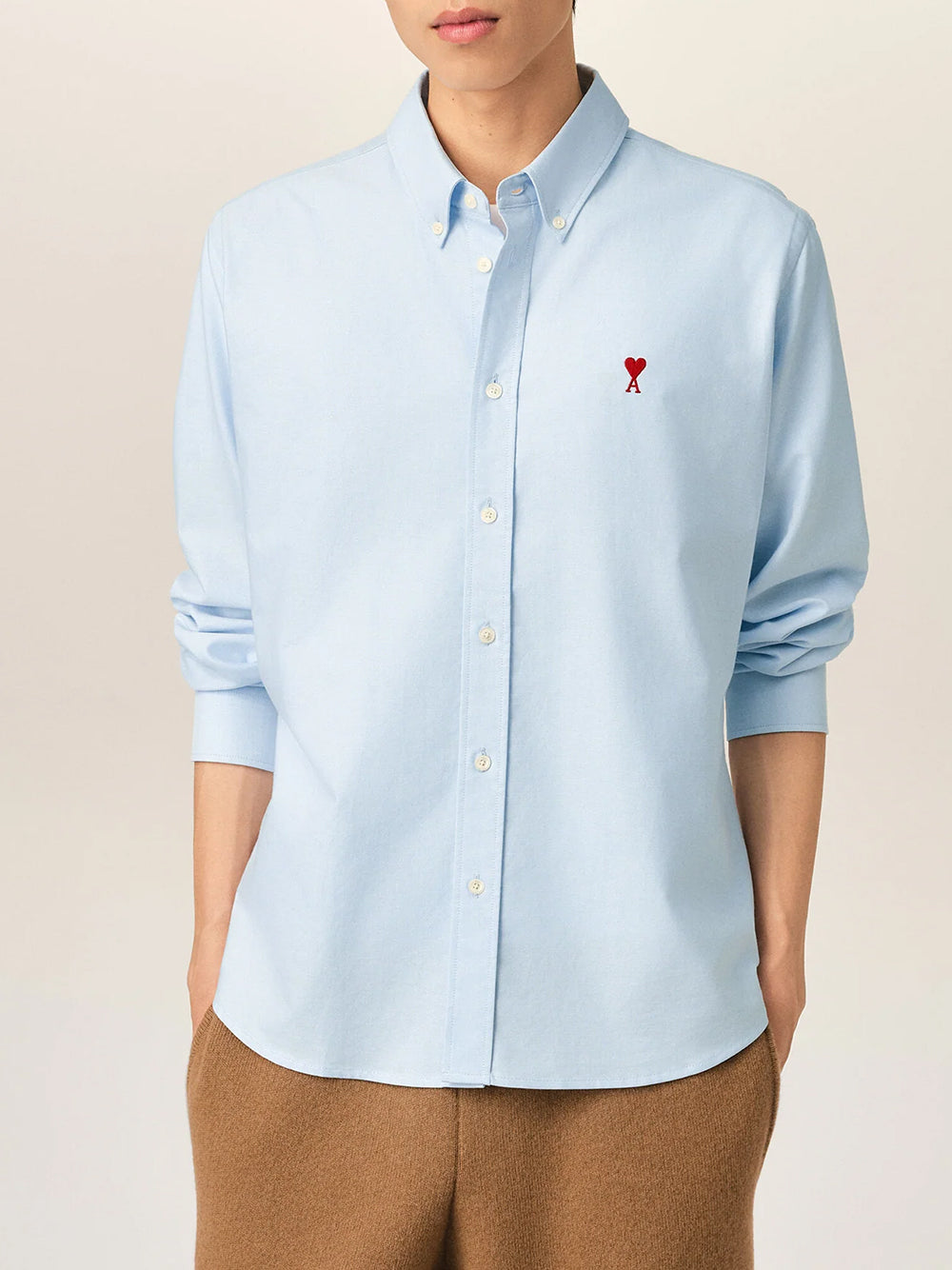 AMI PARIS-CLASSIC SHIRT BUTTON DOWN COLLAR-
