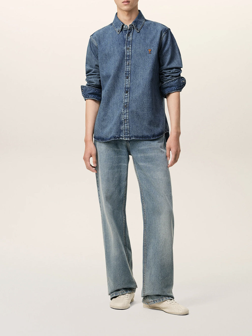 AMI PARIS-CONTRASTED SHIRT-