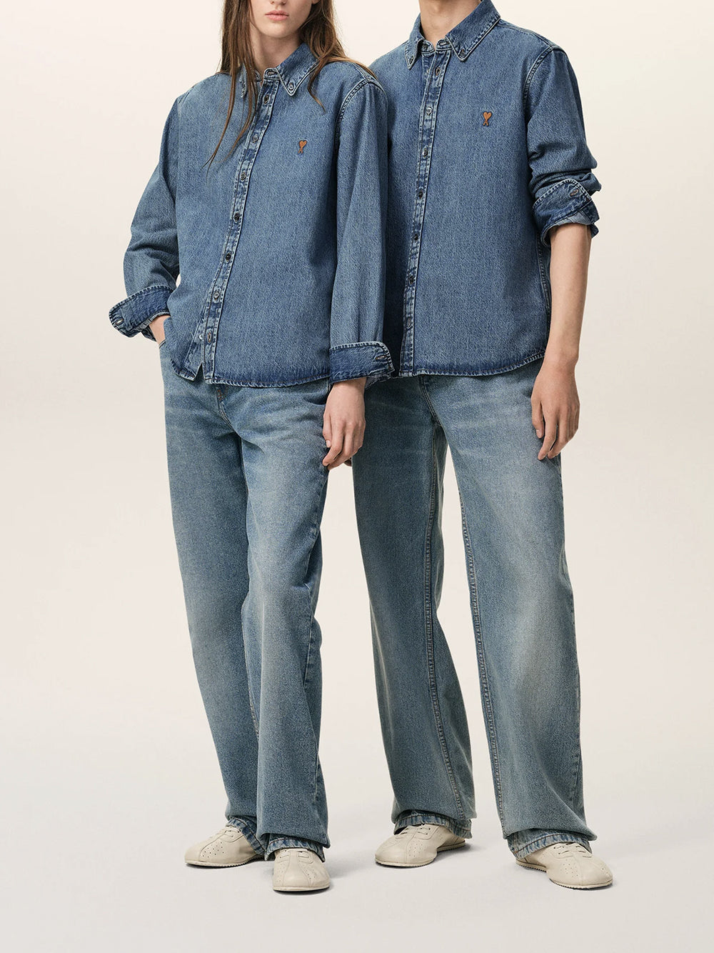 AMI PARIS-CONTRASTED SHIRT-