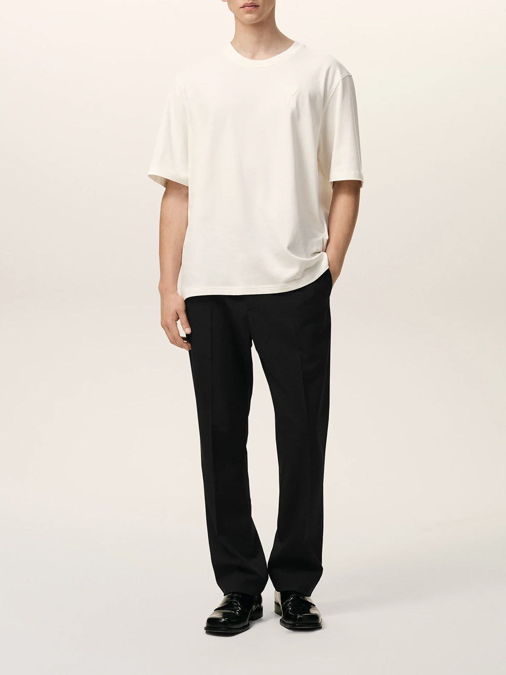 AMI PARIS-ELASTICATED WAIST TROUSERS-
