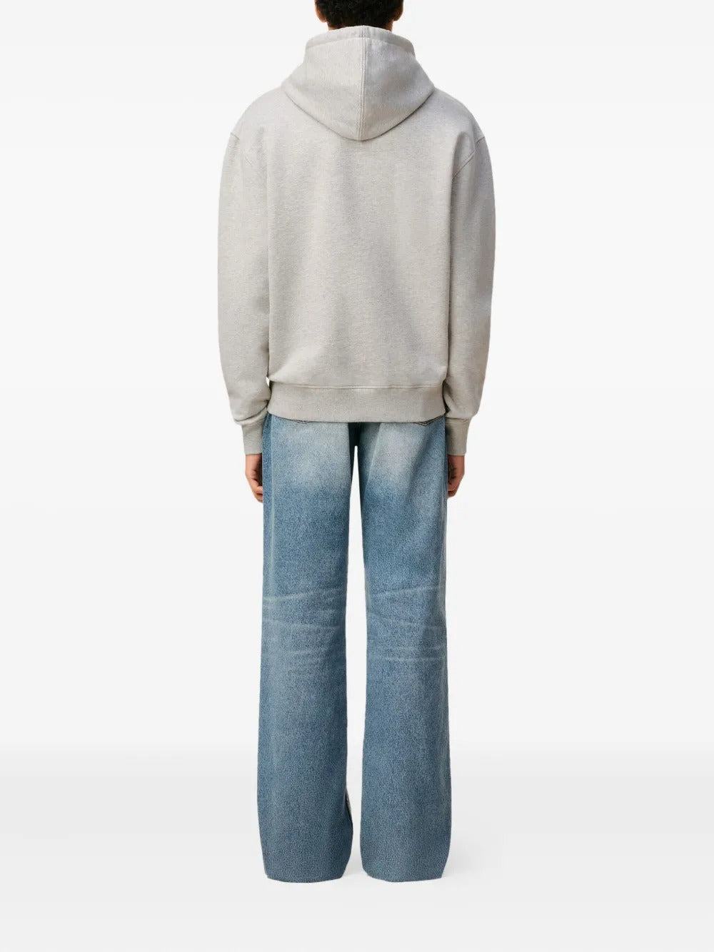 AMI PARIS-Felpa con cappuccio in cotone loopback-