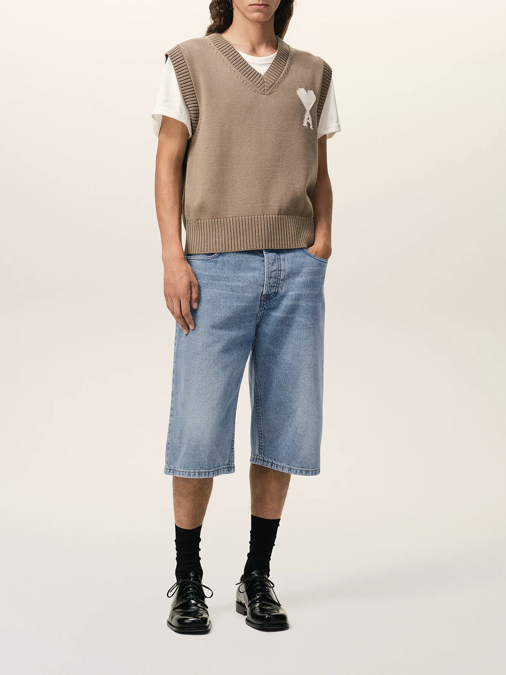 AMI PARIS-LARGE FIT BERMUDA SHORTS-
