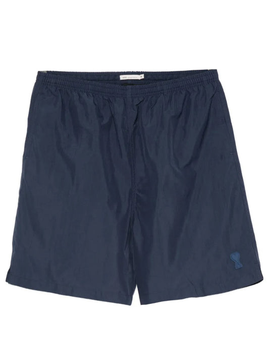 AMI PARIS-LONG PLAIN SWIM SHORTS-
