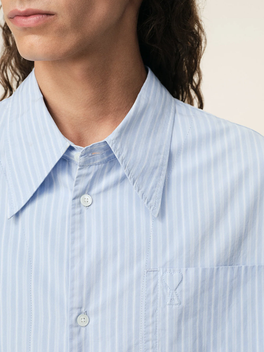 AMI PARIS-LONG SLEEVE WIDE SHIRT DRESS-