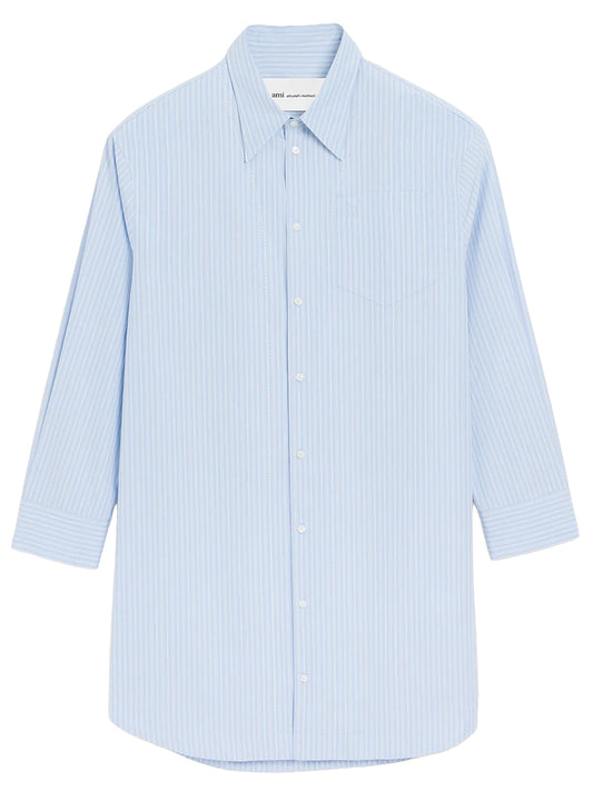 AMI PARIS-LONG SLEEVE WIDE SHIRT DRESS-