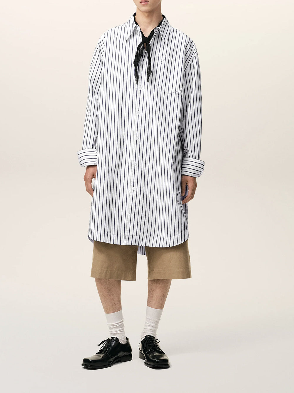 AMI PARIS-LONG SLEEVE WIDE SHIRT DRESS-