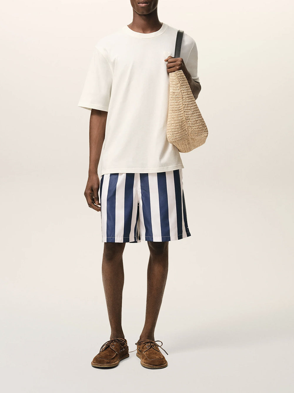 AMI PARIS-LONG STRIPES SWIMSUIT-