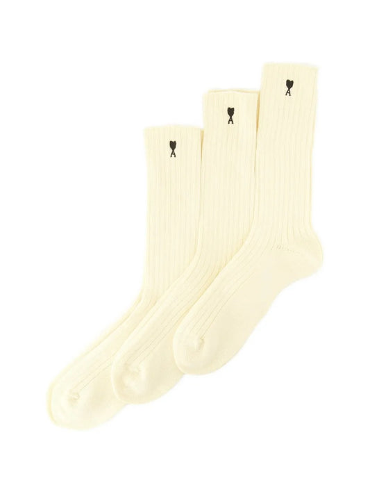PACK THREE AMI DE COEUR EMBROIDERY SOCKS