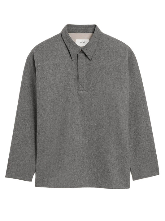 Polo a maniche lunghe in lana