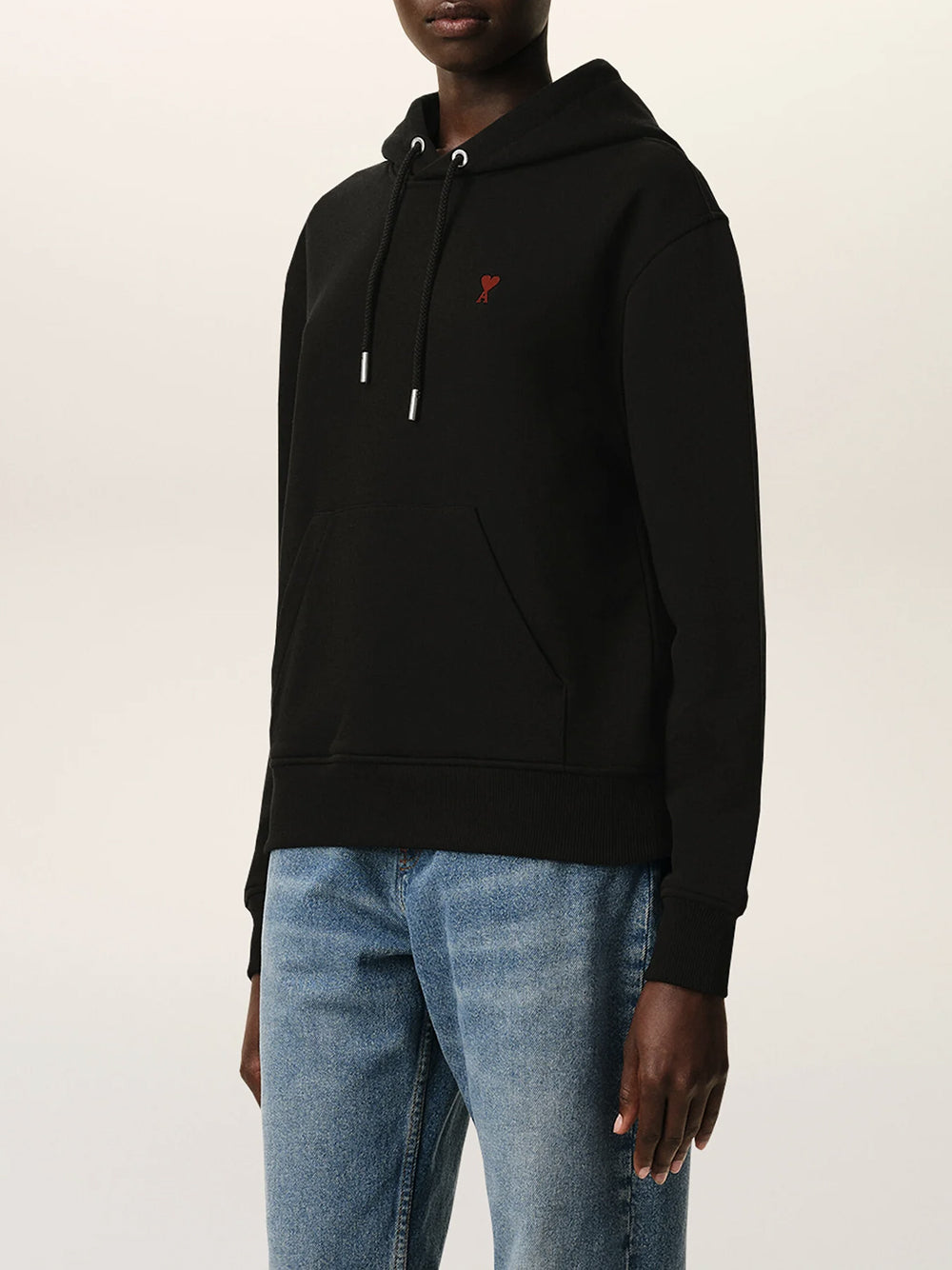 AMI PARIS-RED AMI DE COEUR HOODIE-