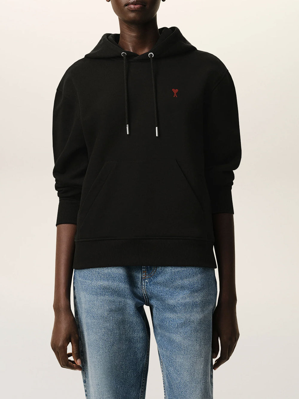 AMI PARIS-RED AMI DE COEUR HOODIE-
