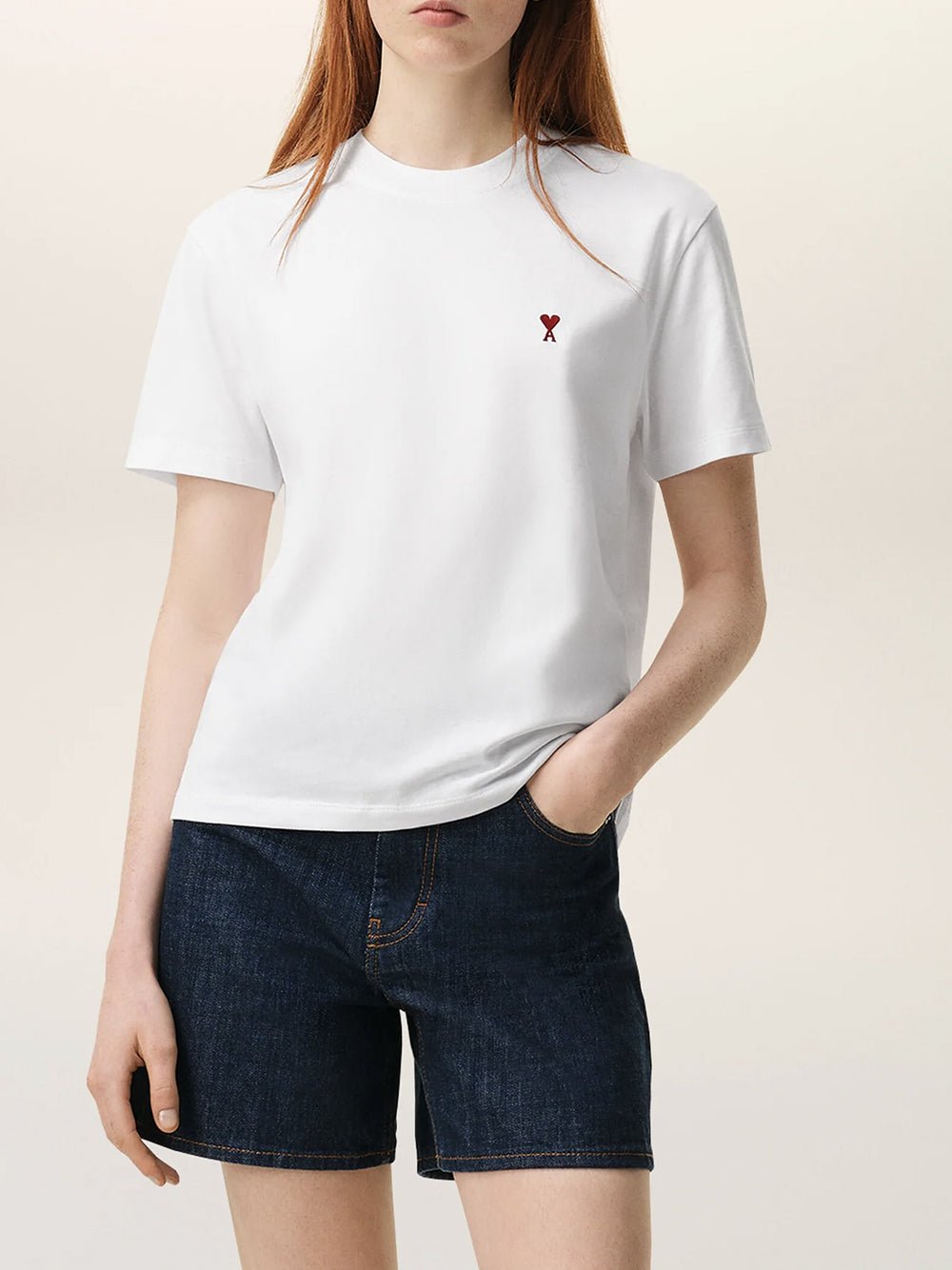 AMI PARIS-RED AMI DE COEUR TSHIRT-