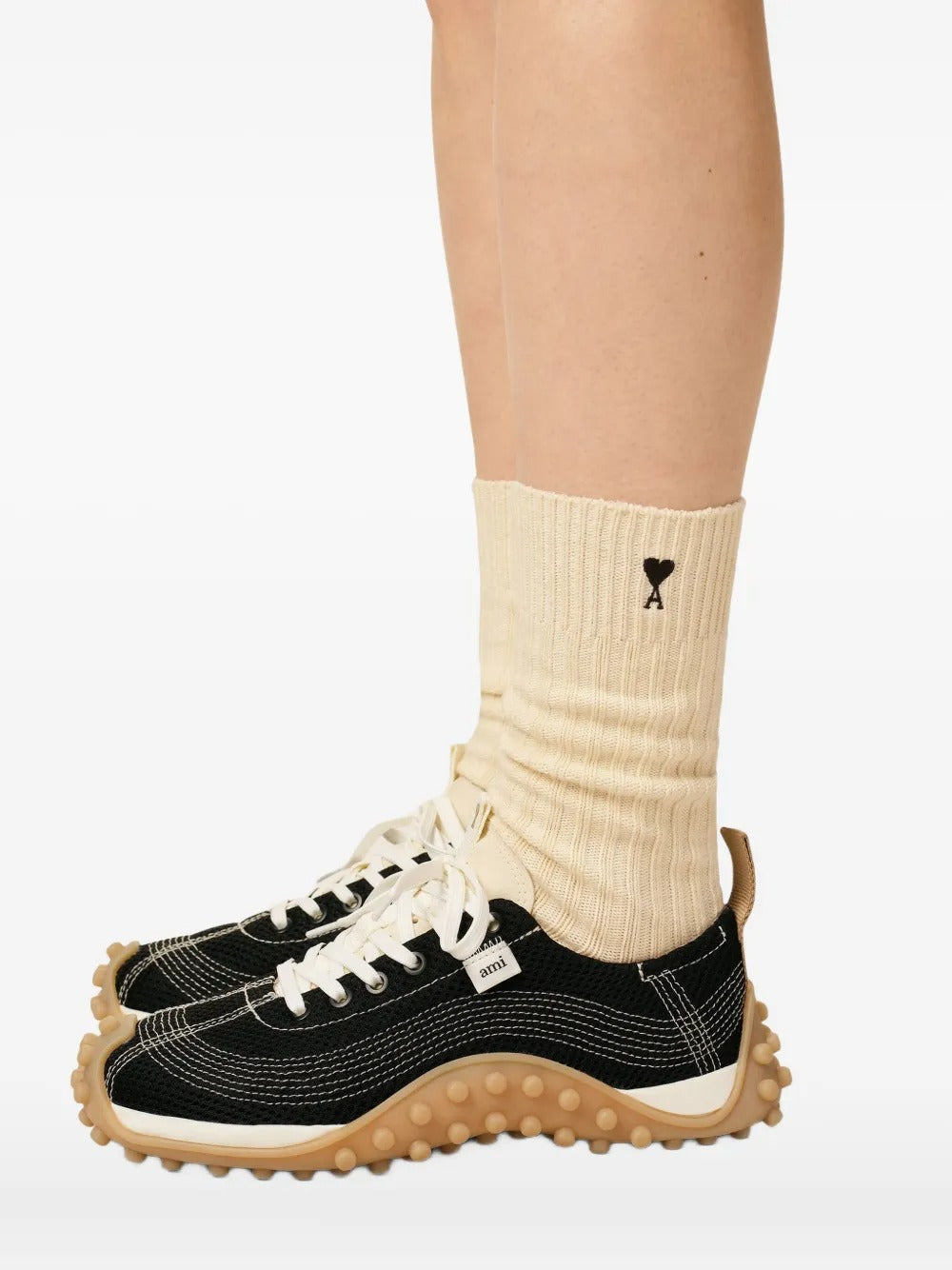 AMI PARIS-Set di tre paia di calzini in cotone biologico-