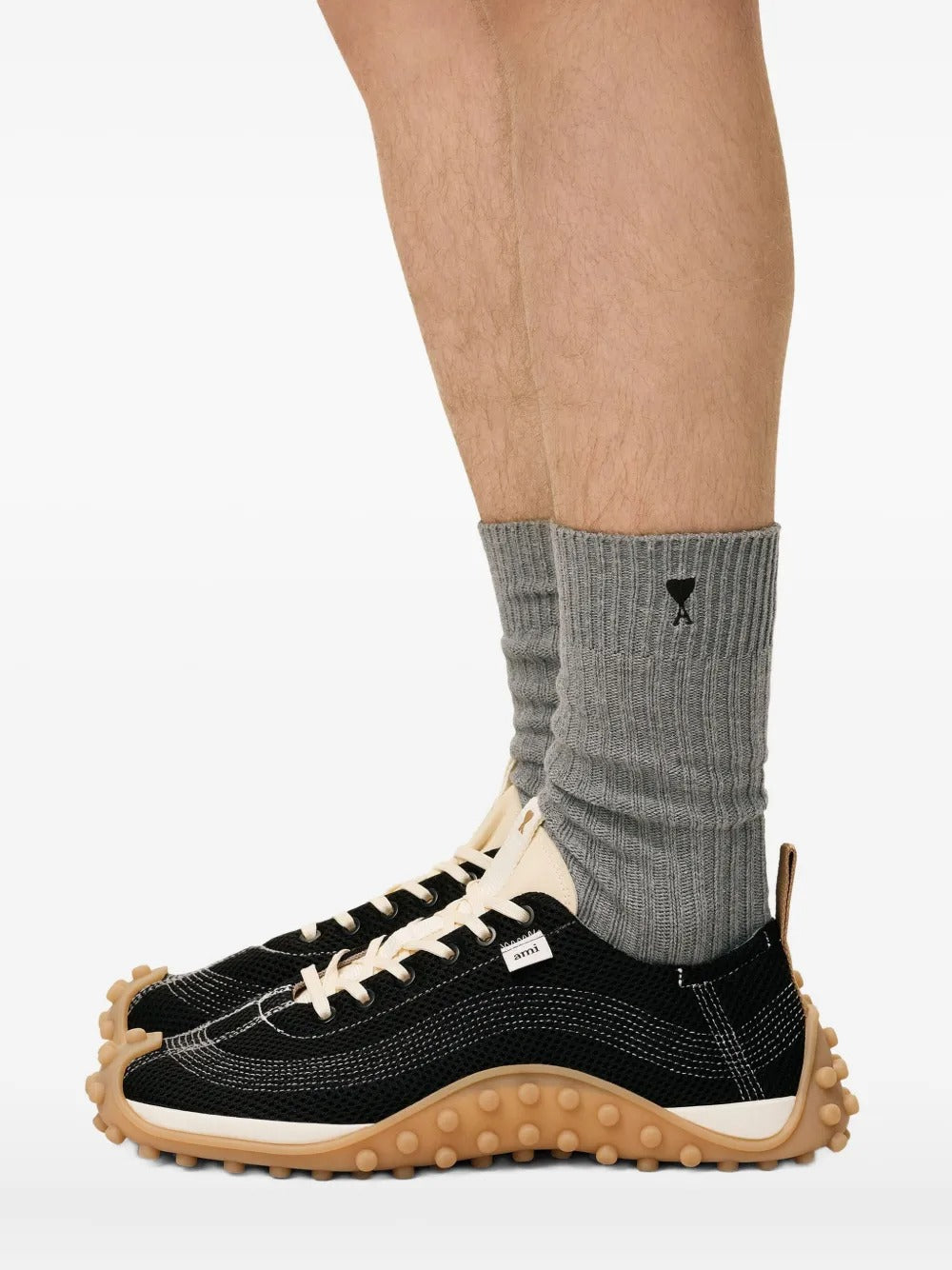 AMI PARIS-Set di tre paia di calzini in cotone biologico-