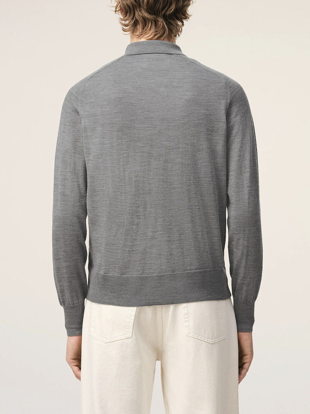 AMI PARIS-SHIRT COLLAR CARDIGAN-