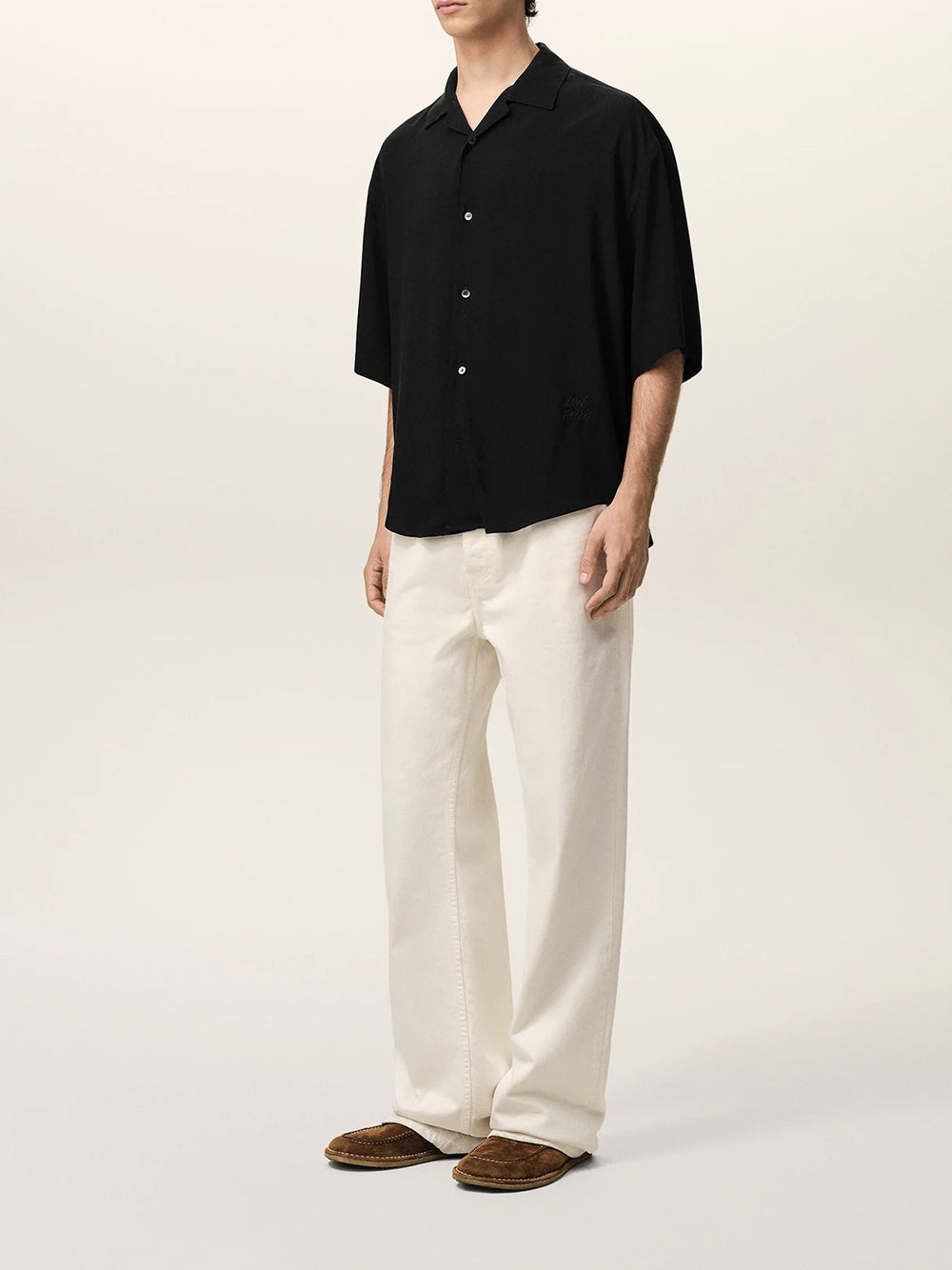 AMI PARIS-SHORT SLEEVE BOXY SHIRT-