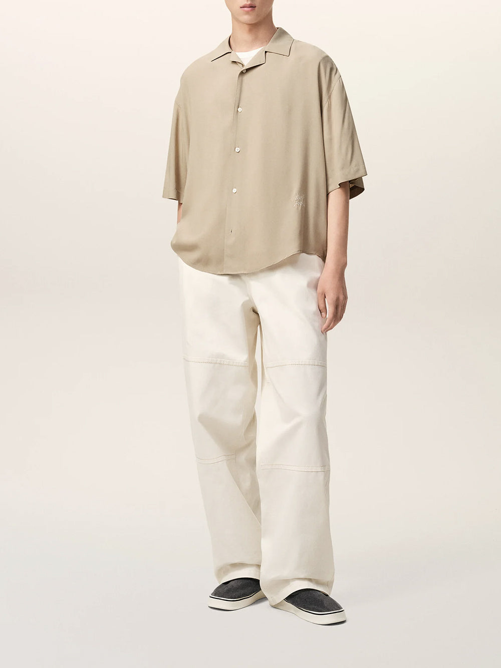 AMI PARIS-SHORT SLEEVE BOXY SHIRT-