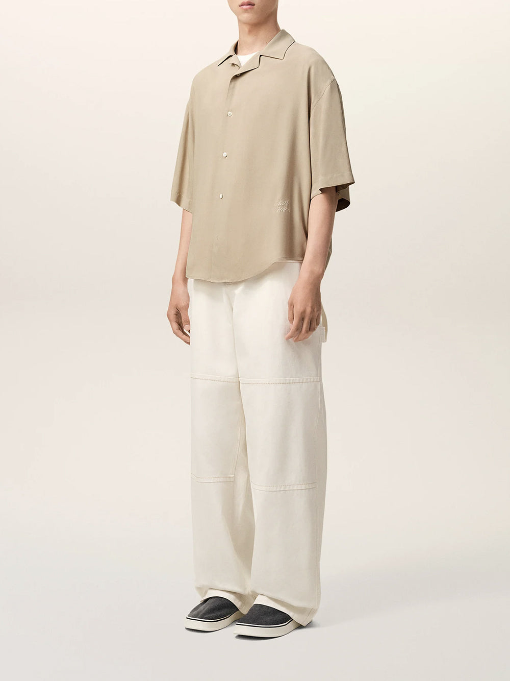 AMI PARIS-SHORT SLEEVE BOXY SHIRT-