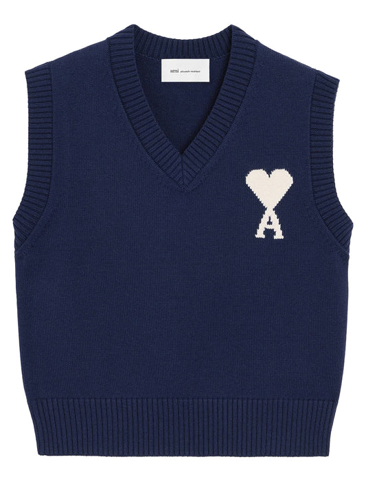 SLEEVELESS V NECK SWEATER