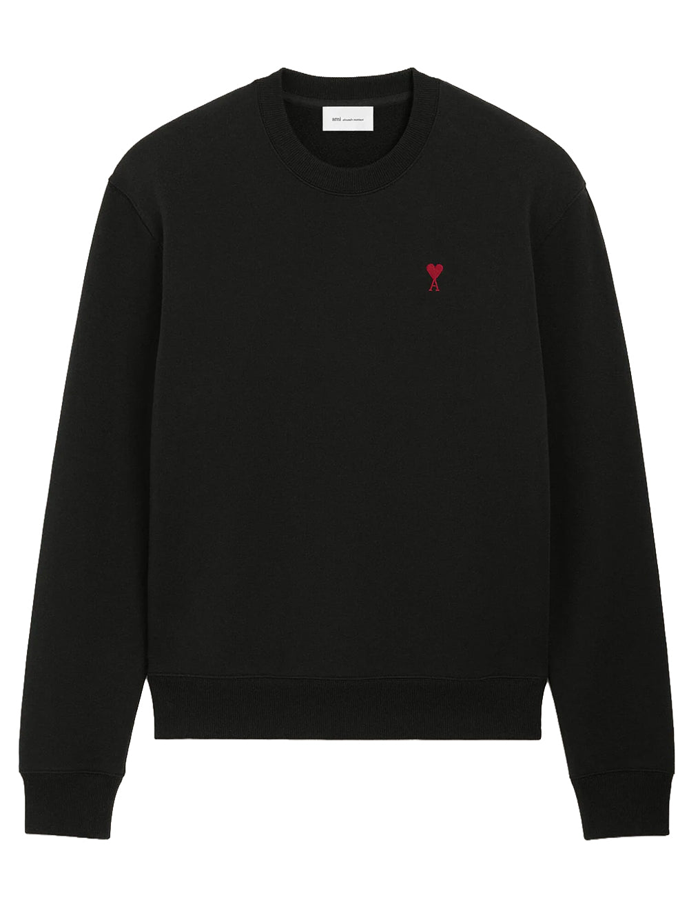 AMI PARIS-SWEATSHIRT WITH RED AMI DE COEUR-