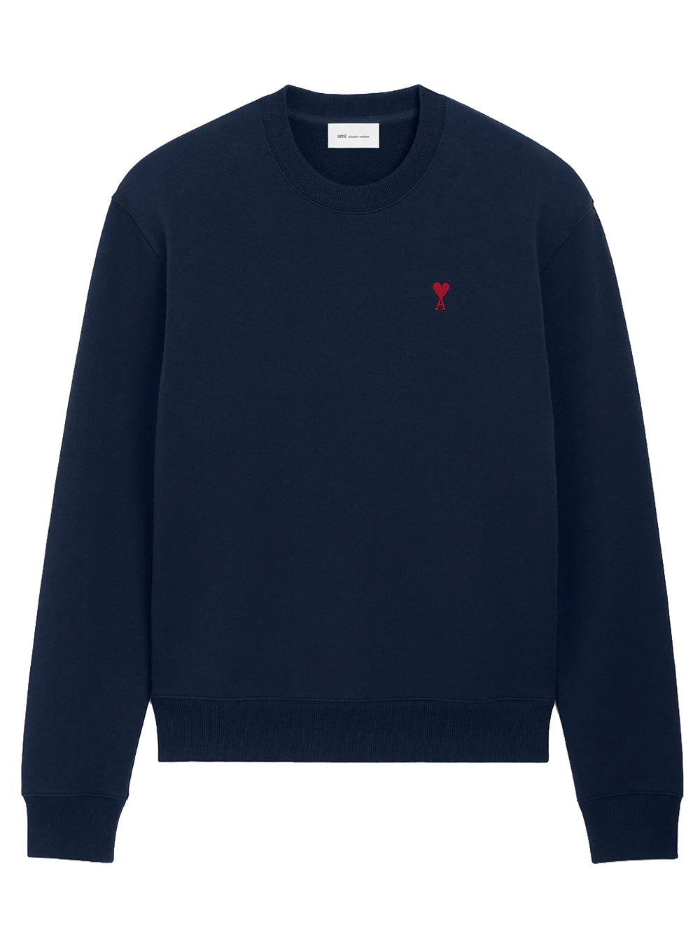 AMI PARIS-SWEATSHIRT WITH RED AMI DE COEUR-