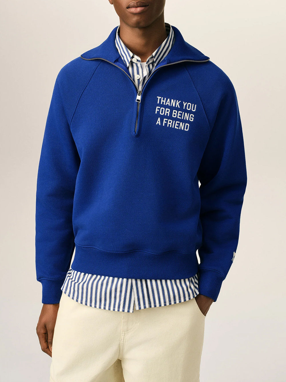AMI PARIS-Thank you for being a friend ZIPPED SWEATSHIRT-