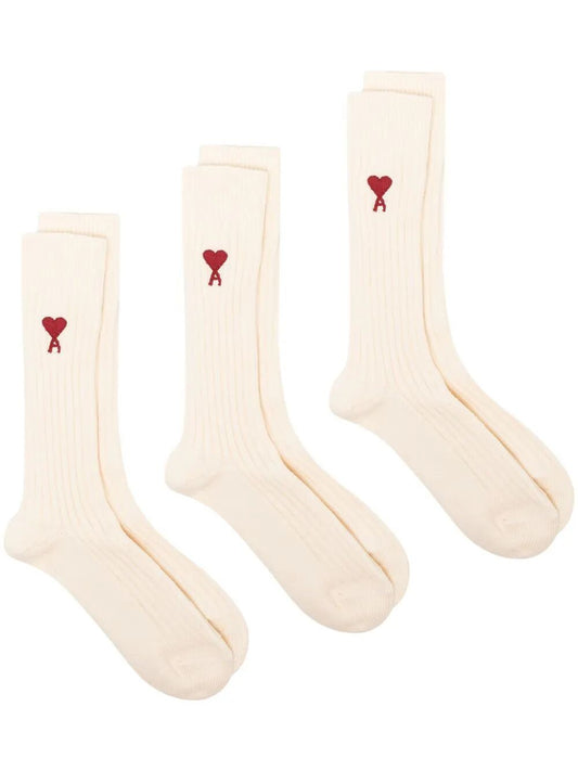 AMI PARIS-THREE PACK AMI DE COEUR SOCKS-