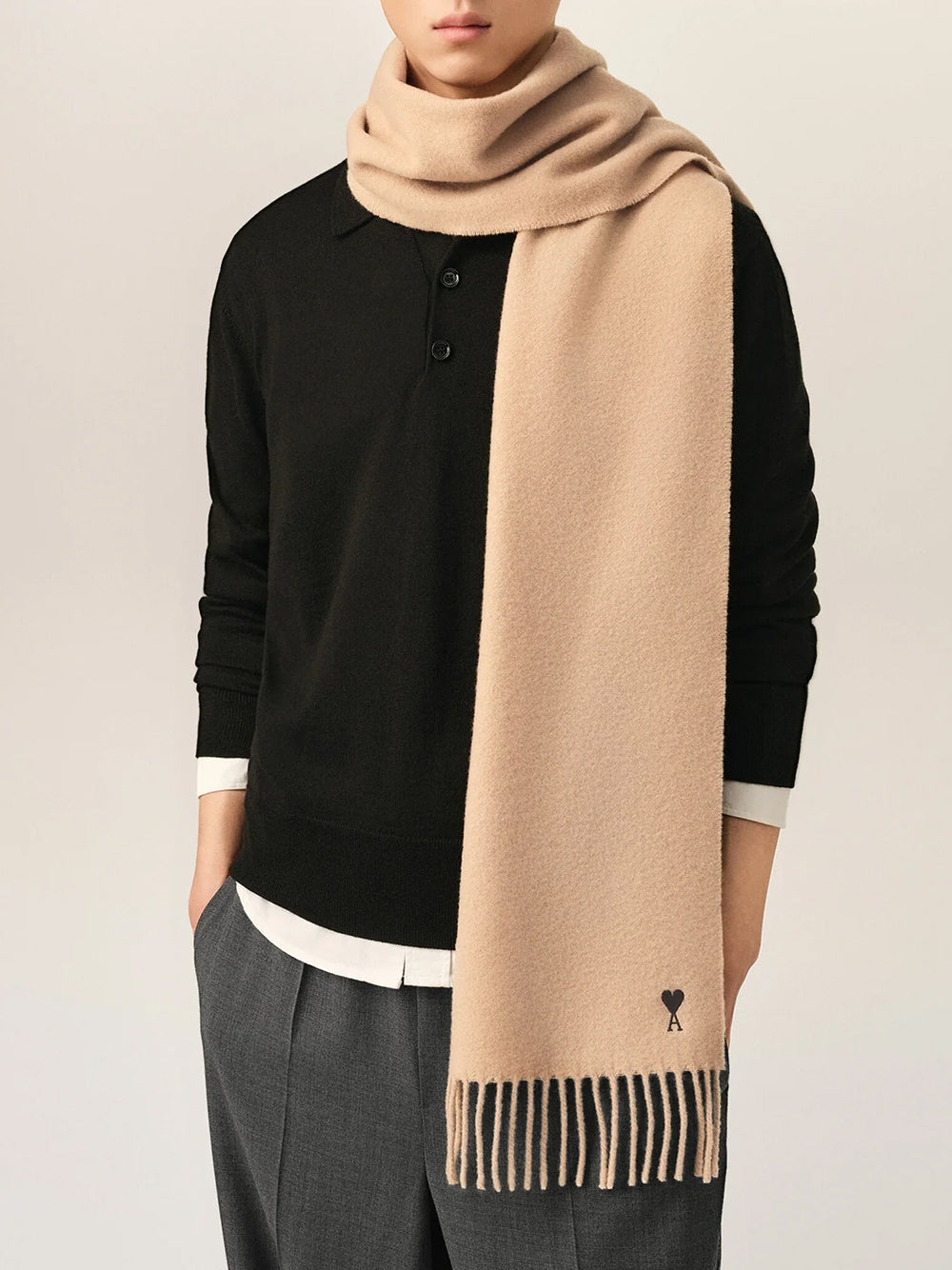 AMI PARIS-WOOL SCARF-