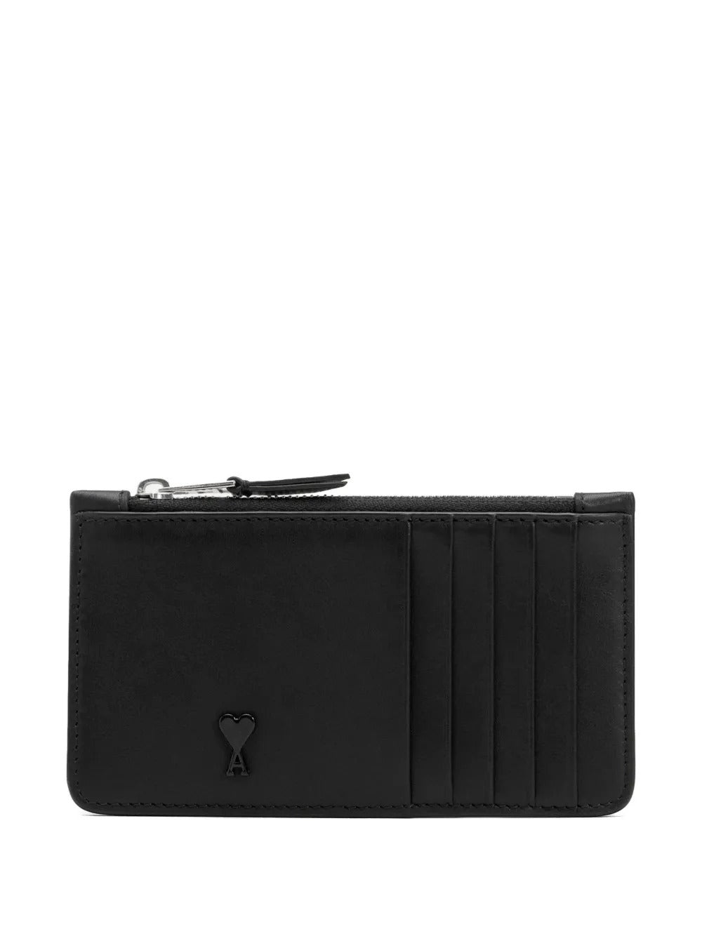 AMI PARIS-Zippered card holder in pelle-